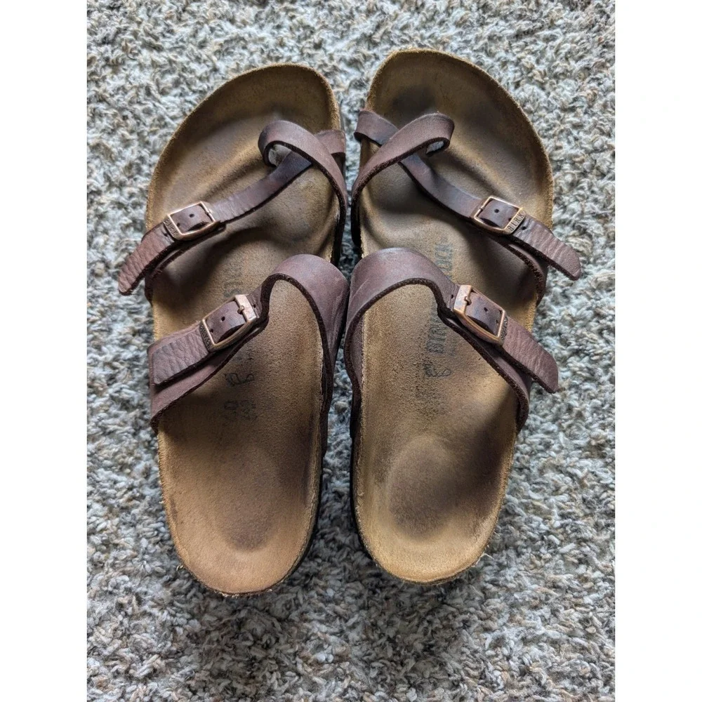 Birkenstock Mayari Sandals Brown Leather Women's 40 US 9.5